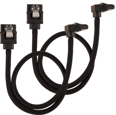 Corsair SATA-kabel Vinklad Svart 30cm 2-pack