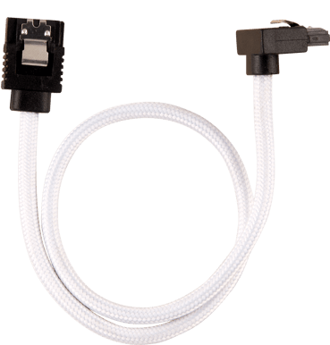 Corsair SATA-kabel Vinklad Vit 30cm 2-pack