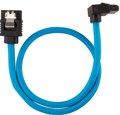 Corsair SATA-kabel Vinklad Blå 30cm 2-pack