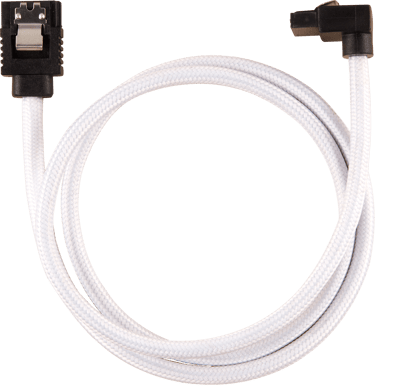 Corsair SATA-kabel Vinklad Vit 60cm 2-pack