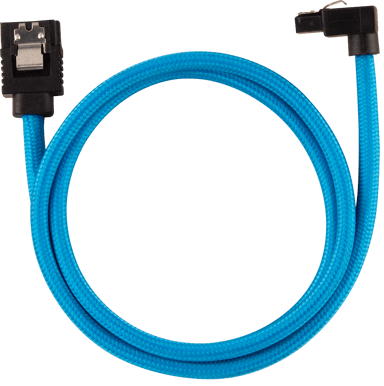 Corsair SATA-kabel Vinklad Blå 60cm 2-pack