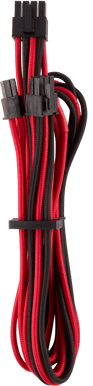 Corsair Sleevad PCIe-kabel Single Typ 4 Gen 4 -Svart/Röd
