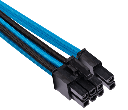 Corsair Sleevad PCIe-kabel Single Typ 4 Gen 4 -Svart/Blå