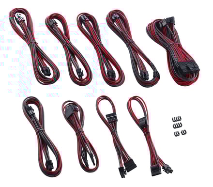CableMod PRO ModMesh C-Series Kit AXi/HXi/RM - Carbon/Röd