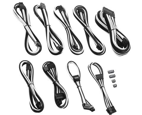 CableMod PRO ModMesh C-Series Kit AXi/HXi/RM - Svart/Vit