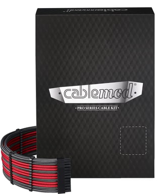 CableMod PRO ModMesh C-Series Kit RMi/RMx/RM - Carbon/Röd
