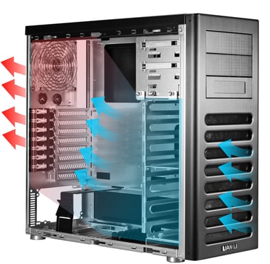 Lian Li PC-8FI R, Röd