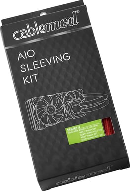 CableMod AIO Sleeving Kit Series 2 till NZXT/Corsair/EVGA - Röd