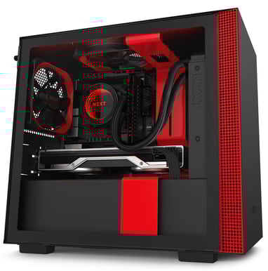 NZXT H210i Svart/Röd