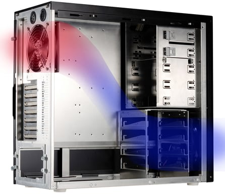Lian Li PC-7FW Svart med fönster, utan nätdel