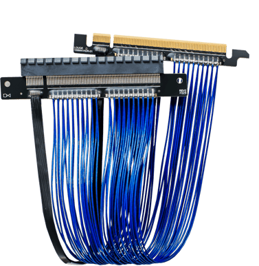 Louqe Cobalt blue Riserkabel PCI-e Gen 4 - Inet.se