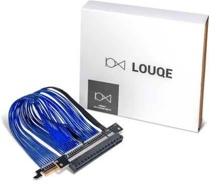 Louqe Cobalt blue Riserkabel PCI-e Gen 4