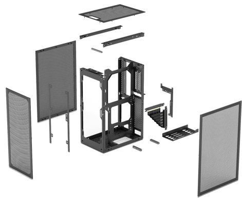 SSUPD Meshlicious Full Mesh PCIe Gen 3/Gen 4 Svart