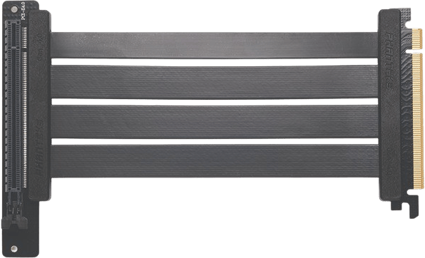 Phanteks Flatline Gen 4 Riser 220mm  90°-vinkel Svart
