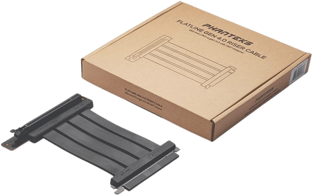 Phanteks Flatline Gen 4 Riser 150mm  90°-vinkel Svart