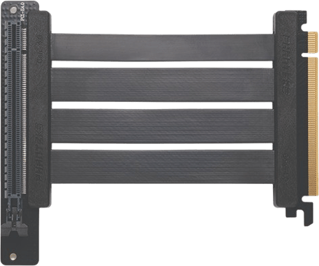 Phanteks Flatline Gen 4 Riser 150mm 90°-vinkel Svart