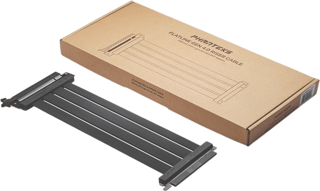 Phanteks Flatline Gen 4 Riser 300mm  180°-vinkel Svart
