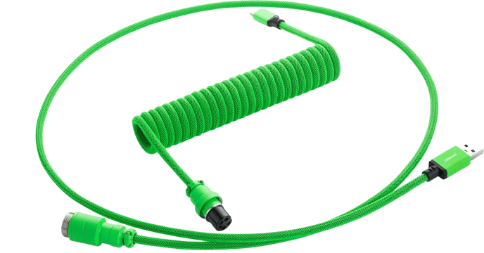 CableMod Pro Coiled Cable - Viper Green
