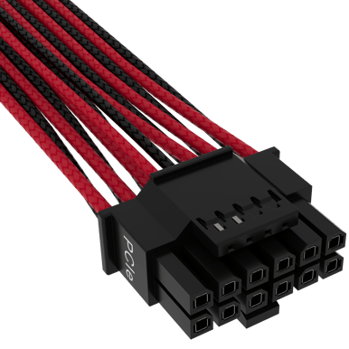 Corsair Sleevad 12VHPWR PCIe 5.0 Gen 5 Svart/Röd