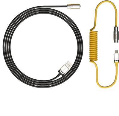 Akko Custom Coiled Aviator Cable V2 Svart/Guld