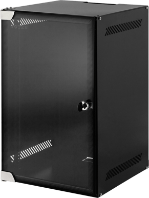 Toten, 10" väggskåp 9U, 280x310, svart