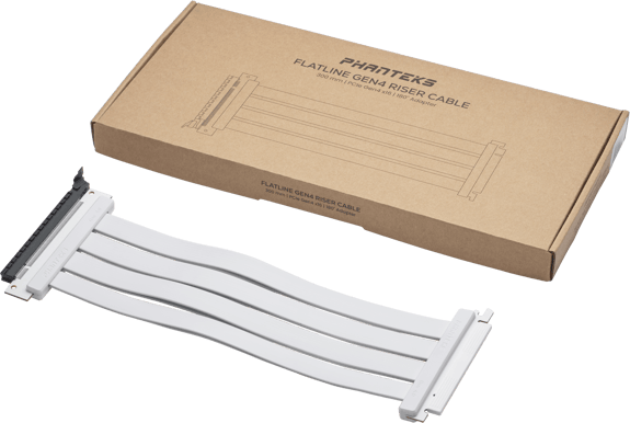 Phanteks Flatline Gen 4 Riser 300mm  180°-vinkel Vit