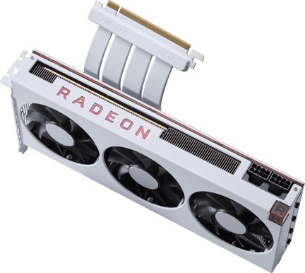 Phanteks Flatline Gen 4 Riser 300mm  180°-vinkel Vit