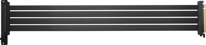 Phanteks Flatline Gen 4 Riser 600mm 90°-vinkel Svart