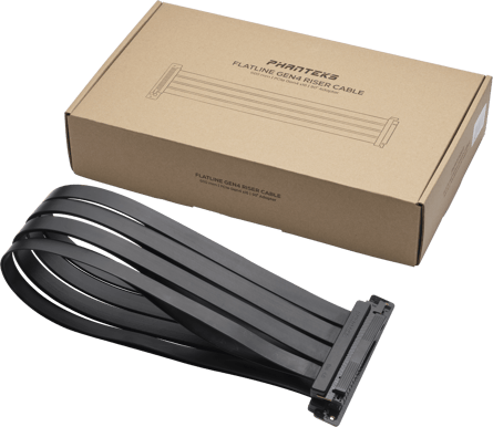 Phanteks Flatline Gen 4 Riser 600mm  90°-vinkel Svart