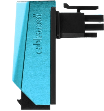 CableMod 12VHPWR Adapter 90°-vinkel Typ A Ljusblå