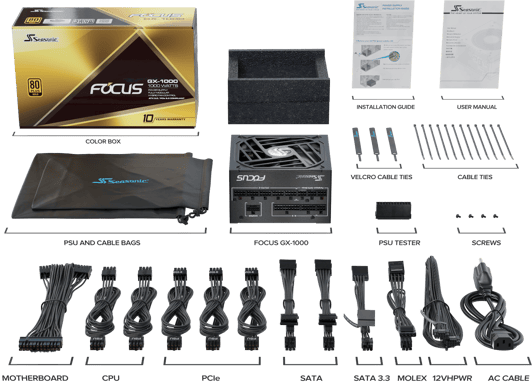 Seasonic Focus GX 1000W ATX 3.0