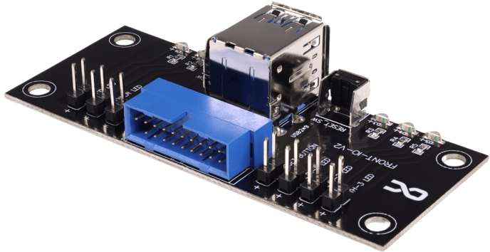 Alphacool ES Front I/O-Panel with USB 3.0 and cable kit for Servercases