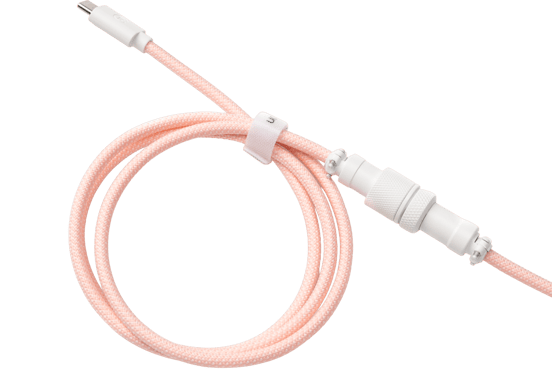 Keychron Coiled Aviator Cable Ljusrosa