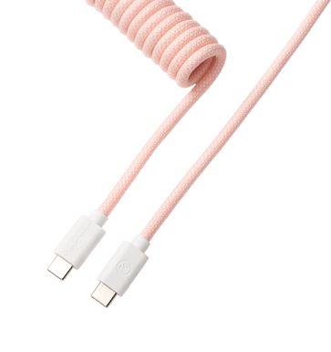 Keychron Coiled Aviator Cable Ljusrosa