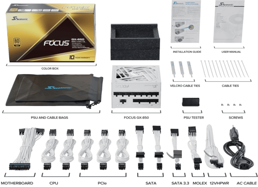 Seasonic Focus GX 850W ATX 3.0 Vit