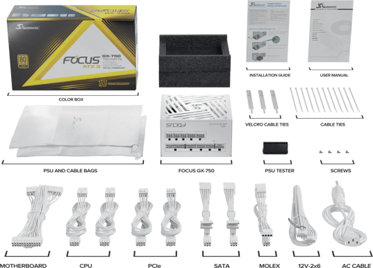 Seasonic Focus GX 750W ATX 3.1 Vit