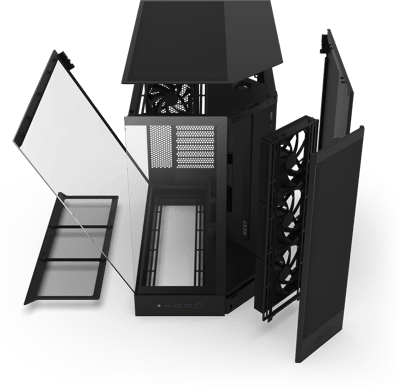NZXT H9 Flow 2025 Svart