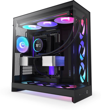 NZXT H9 Flow RGB+ 2025 Svart