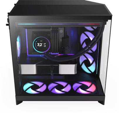 NZXT H9 Flow RGB+ 2025 Svart