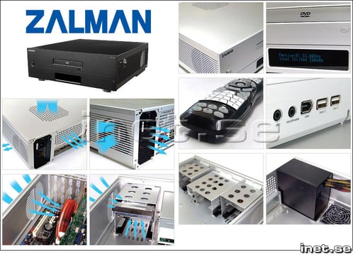 Zalman HD135 ATX HTPC Svart, utan nätdel