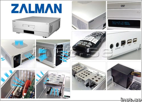 Zalman HD135 ATX HTPC Silver, utan nätdel
