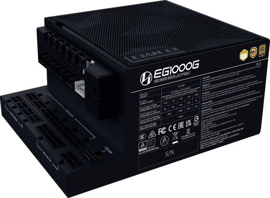 Lian Li Edge Gold 1000W Svart med USB-hub