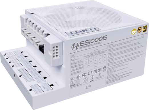 Lian Li Edge Gold 1000W Vit med USB-hub