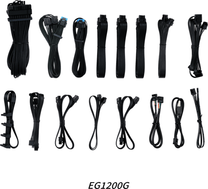 Lian Li Edge Gold 1200W Svart med USB-hub