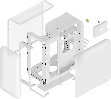 Hyte X50 Mesh Snow White