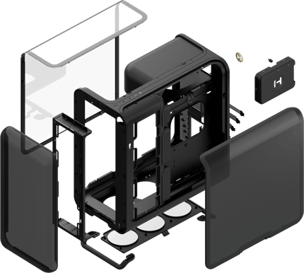 Hyte X50 Tempered Glass Pitch Black