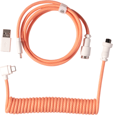 Keychron Coiled Aviator Cable 8K Rosa/Orange