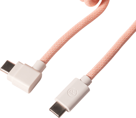 Keychron Coiled Aviator Cable 8K Ljusrosa