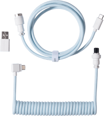 Keychron Coiled Aviator Cable 8K Ljusblå