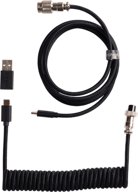 Keychron Coiled Aviator Cable 8K Rak Svart